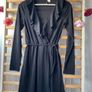 dress black H&M dress size 38(12) long sleeve wrap effect Image 4