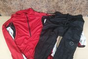 Crane cycling clothes outfit padded pants leggings fleece long sleeve Jersey shirt  Size S small winter cycle wear