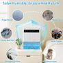 Electric Dehumidifier, 3000ml Portable Small Dehumidifier for Bedroom with Ultra Quiet & Auto Shut off 7 Colorful LED for Wardrobe,basement,Bathroom,Closet,RV,Baby Nursery Image 2