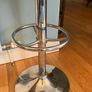 Cream leather high stool Image 2