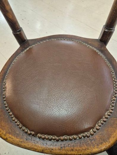 Small Antique beechwood walnut stained  small bistro chair circa 1910