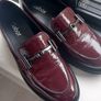 Gabor burgundy patented loafer shoes Image 5