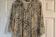 Dunnes Stores Cream Leopard Print Long Top