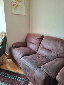 Faux Suede Couch And Armchair Free