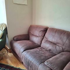 Faux Suede Couch And Armchair Free