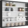 Tempered Glass Cabinet Collecty, Black/white (FREE SHIPPING) Image 6