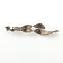 Vintage 925 Sterling Silver Twisted Leaf Stud Earrings Image 6