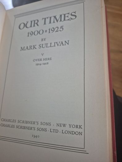 Mark.sullivan Book set 1940 Our Times