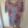 Maria Reich design striped floral top size UK18 EU46 Perfect condition Postage included Image 2