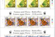 2005 Ireland Fauna and Flora (Butterflies) Commemorative Stamp Sheetlet Plate 1A1A1A1A Mint Never Hinged (MNH)