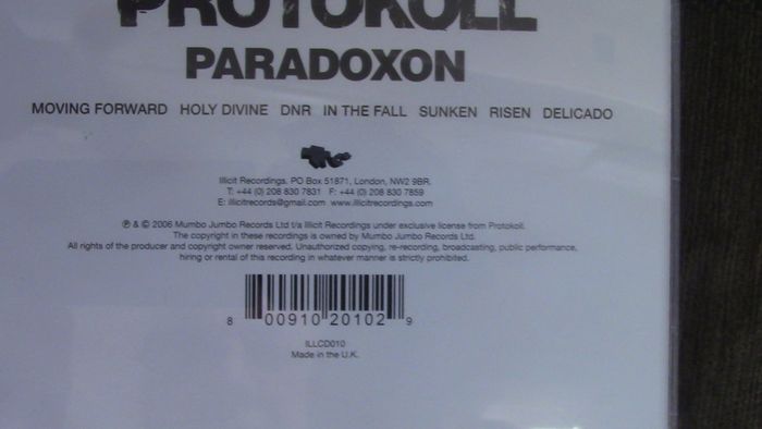 Protokoll - Paradoxon CD