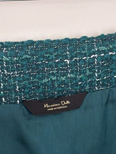 Massimo Dutti textured crossover skirt