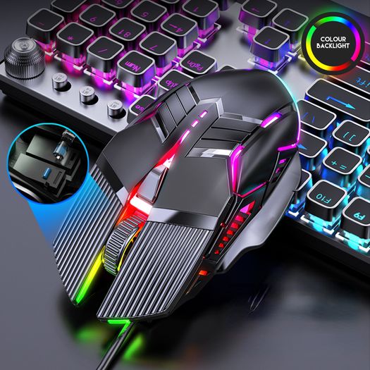 3200DPI Ergonomic Wired Gaming Mouse USB Gaming RGB Gamer Mouse 6 Button LED