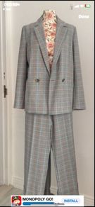 trouser suit Bnwt premium boutique brand size 10 wide leg
