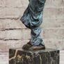 Miguel Lopez (1955) Lady In A Dress (32cm) - Patinated Bronze, Marble (Signed) Image 4