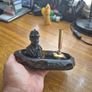 Unique find: Vintage Anthracite Coal/coal miner Brass Writing Pen Stand Desk Image 2