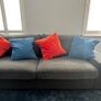 Large sofa in good condition dark grey. Image 5