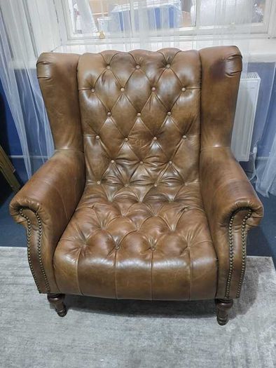 Classic Chesterfield Wingback Armchair