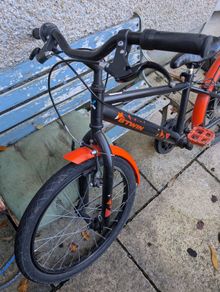 20" Hybrid Bike 500 Black/orange