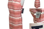 Brand New Tommy Hilfiger Ladies Orange Stripe Fitted Dress Us10 Uk 14 includes postage