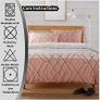 NEW SALE | Havanna Geo Duvet Cover Set Easy Care Quilt Bedding Sets With Pillowcases Luxury Cotton Blend Reversible Ultra Soft Bed Covers, Pink Double Image 6