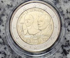 Luxembourg 2 Euro Base Metals Uncirculated Coin 2021 - Centenary of the Birth of Grand Duck Jean (Relief) - 2 Euro Commemorative Coin