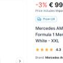 BNWT Mercedes AMG Petronas Formula One Team - Official Formula 1 Merchandise - 2022 Team Long Sleeve T-Shirt - White Unisex size XS Free post Image 3
