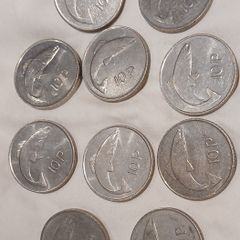 10 Irish 10pence coins