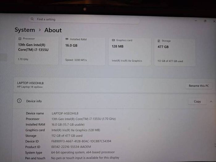 hp 14" laptop