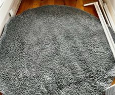 IKEA UTREDNING high pile round rug 190 cm diameter