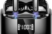 Wireless Headphones Bluetooth 5.4 Earbuds, 6D-Stereo 50+Hrs Earphones