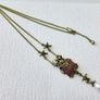 Beetle Skull Star Pearl Gold Necklace Image 6