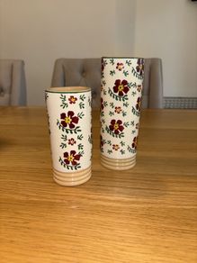 Nicholas Mosse Set of 2 Old Rose Bud Vases