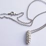 Vintage 925 Sterling Silver Necklace with Crystal-Embellished Pendant Image 7