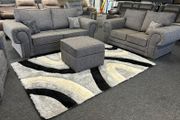 Kensington Grey Fabric Fullback Cushions Sofa