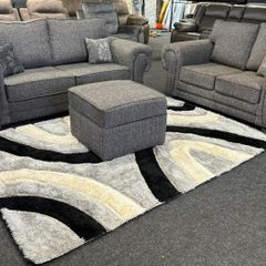 Kensington Grey Fabric Fullback Cushions Sofa