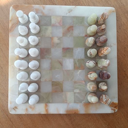 Vintage Marble/Onyx Chess Set - Excellent Condition