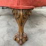 A pair of Chippendale Revival Country House wingback armchairs on Ball & Claw feet. Image 10