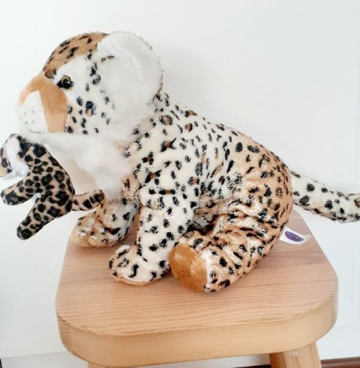 Cheetah Mother and Baby plush 35cm