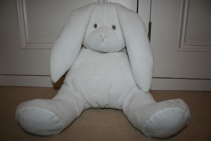 Tommy Hilfiger Large White Bunny with Rattle Like New