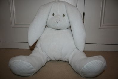 Tommy Hilfiger Large White Bunny with Rattle Like New