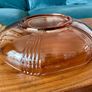 Vintage Art Deco Pink Depression Glass Float Flower Bowl Centrepiece with Frog Image 7