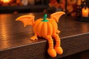 Articulated Winged Pumpkin - 3D - Decor - Fidget Toy
