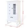 Cabinet with 5 Drawers 2 Shelves White Image 2