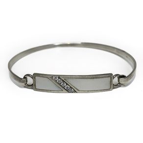 Sterling silver bracelet with cz stones