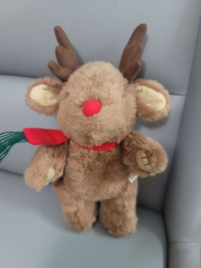 10 Inch Christmas Reindeer Posable Like New Teddy Bear Soft Toy Plush