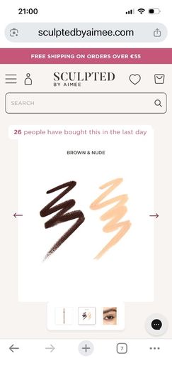 Sculpted by Aimee Eyeliner Duo. 2 in 1 Brighten and Define in Nude/Brown