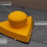 Glass Polish 15908 Hand Sanding Block, Hook & Loop Handheld Sanding Pad | 140 x 140 mm Image 2