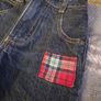 Vintage Y2K OshKosh Dark Wash Tartan Patch Jeans 18 Months Image 4
