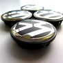 4x VW 65mm Black Chrome logo Volkswagen alloy wheel centre caps cap Hub Cover 65 Image 3